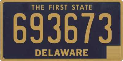 DE license plate 693673