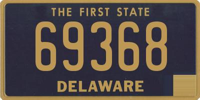 DE license plate 69368