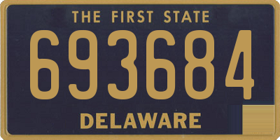 DE license plate 693684
