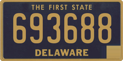 DE license plate 693688