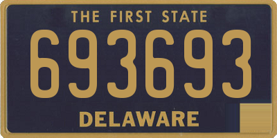DE license plate 693693
