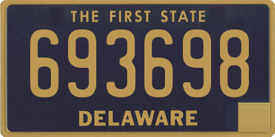 DE license plate 693698