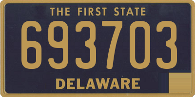 DE license plate 693703