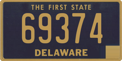 DE license plate 69374