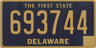 DE license plate 693744