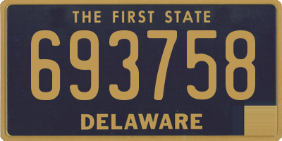 DE license plate 693758