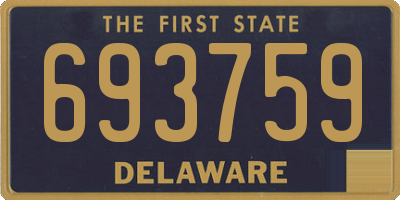 DE license plate 693759