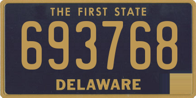 DE license plate 693768