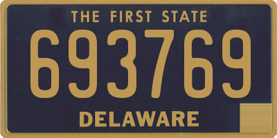 DE license plate 693769