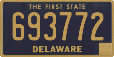 DE license plate 693772