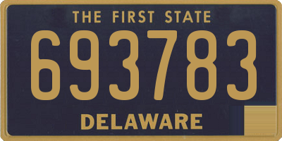 DE license plate 693783
