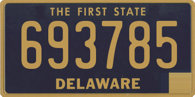 DE license plate 693785