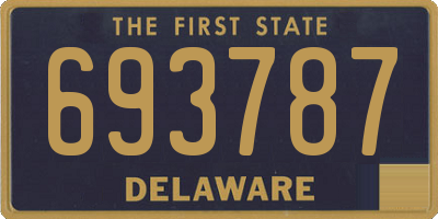 DE license plate 693787