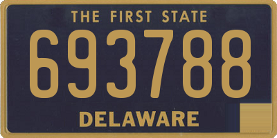 DE license plate 693788