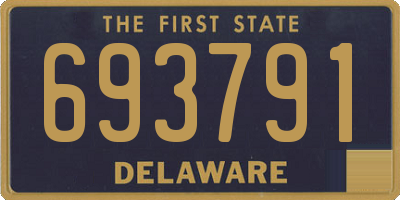 DE license plate 693791