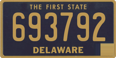 DE license plate 693792