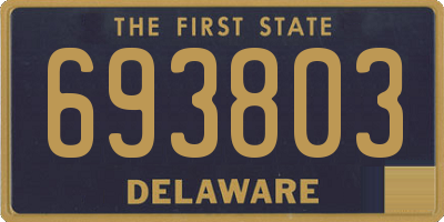 DE license plate 693803