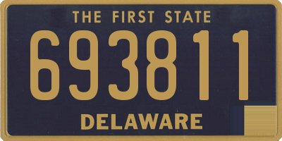 DE license plate 693811