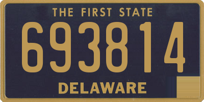 DE license plate 693814