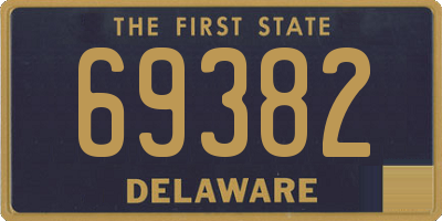 DE license plate 69382