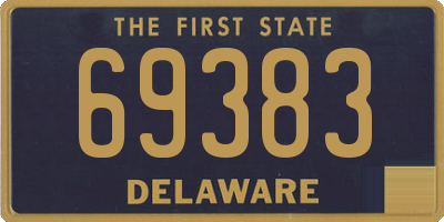 DE license plate 69383