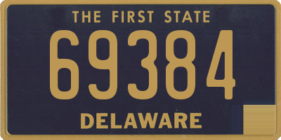 DE license plate 69384