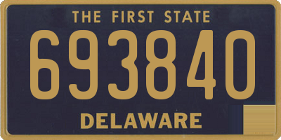 DE license plate 693840