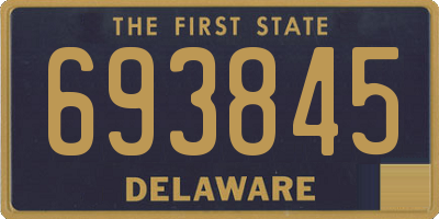 DE license plate 693845
