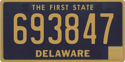 DE license plate 693847