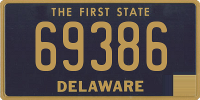 DE license plate 69386