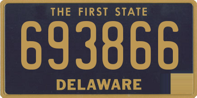 DE license plate 693866