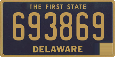 DE license plate 693869
