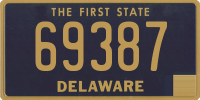 DE license plate 69387