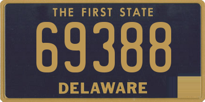 DE license plate 69388