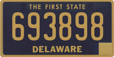 DE license plate 693898