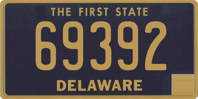 DE license plate 69392