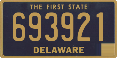 DE license plate 693921