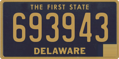 DE license plate 693943