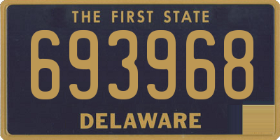 DE license plate 693968
