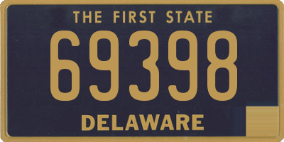 DE license plate 69398