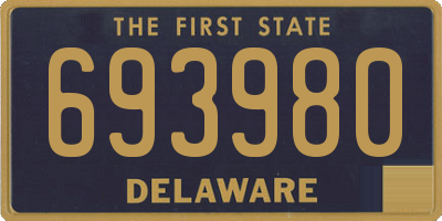 DE license plate 693980