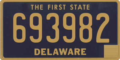 DE license plate 693982