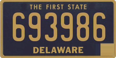 DE license plate 693986