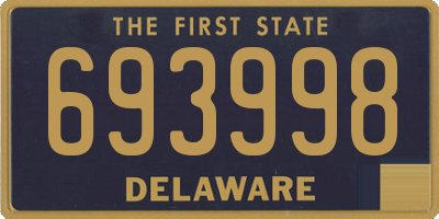 DE license plate 693998