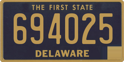 DE license plate 694025