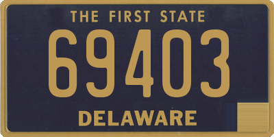 DE license plate 69403