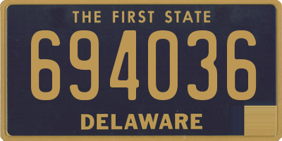 DE license plate 694036