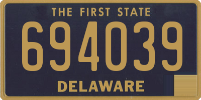 DE license plate 694039