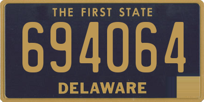DE license plate 694064