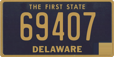 DE license plate 69407